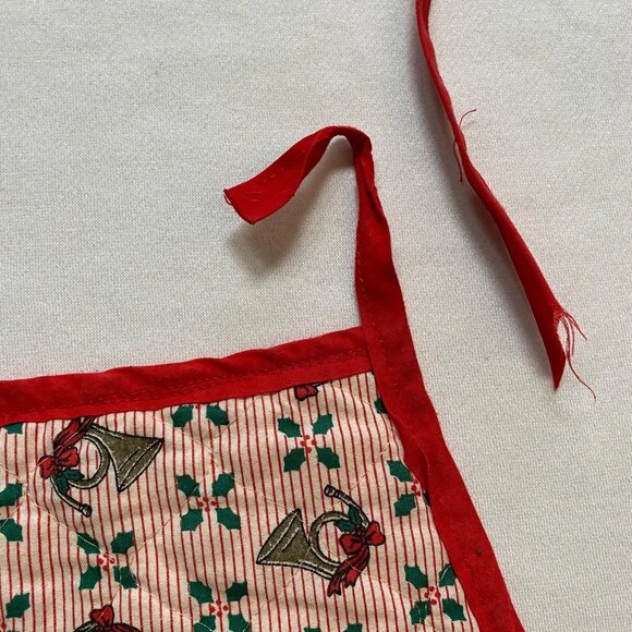 Christmas Kitchen Apron Vintage Baking Hosting 80s - Picture 4 of 6
